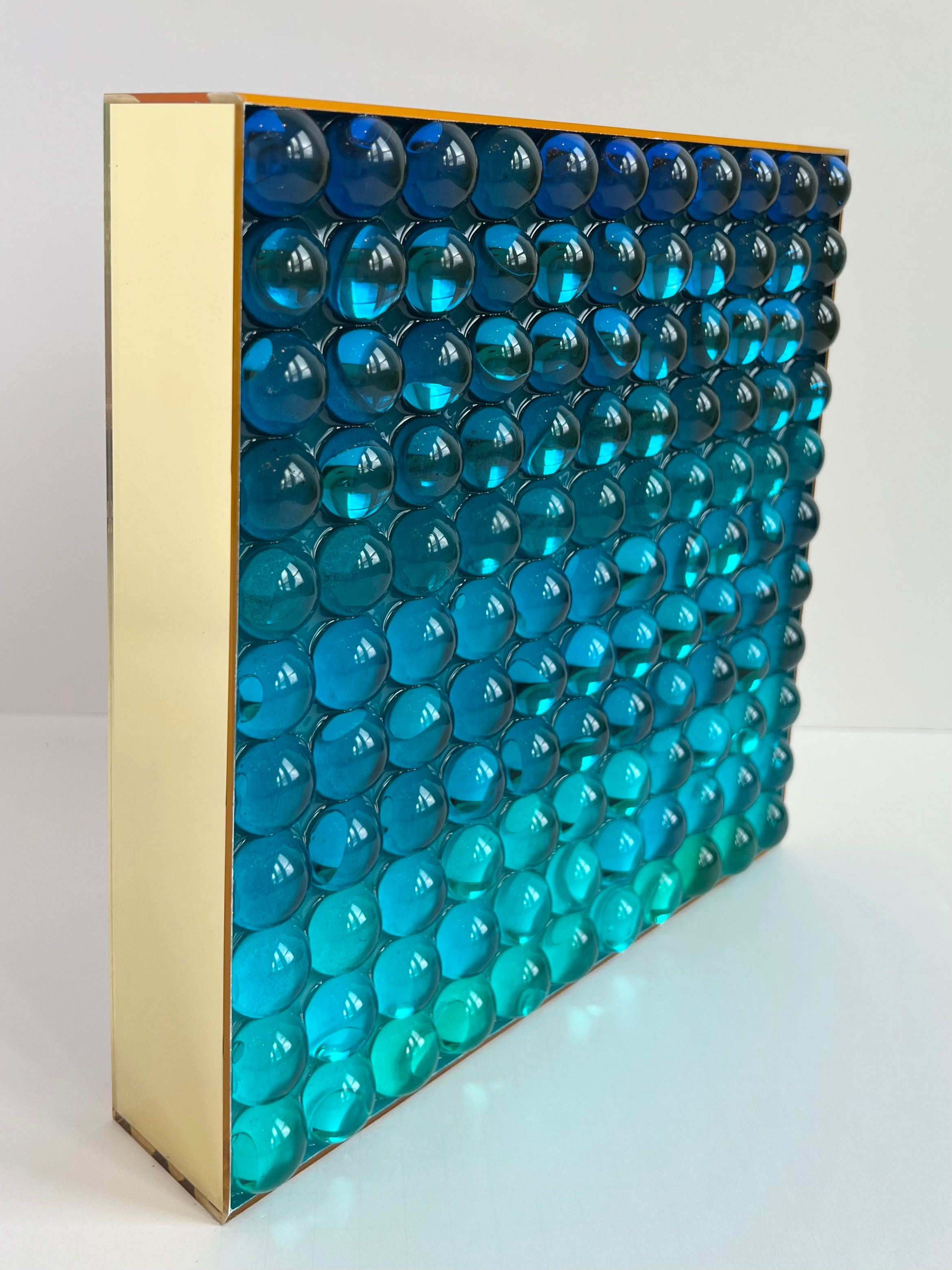 Spectrum in Gold: Color Study No. 5 (Navy-Aqua)