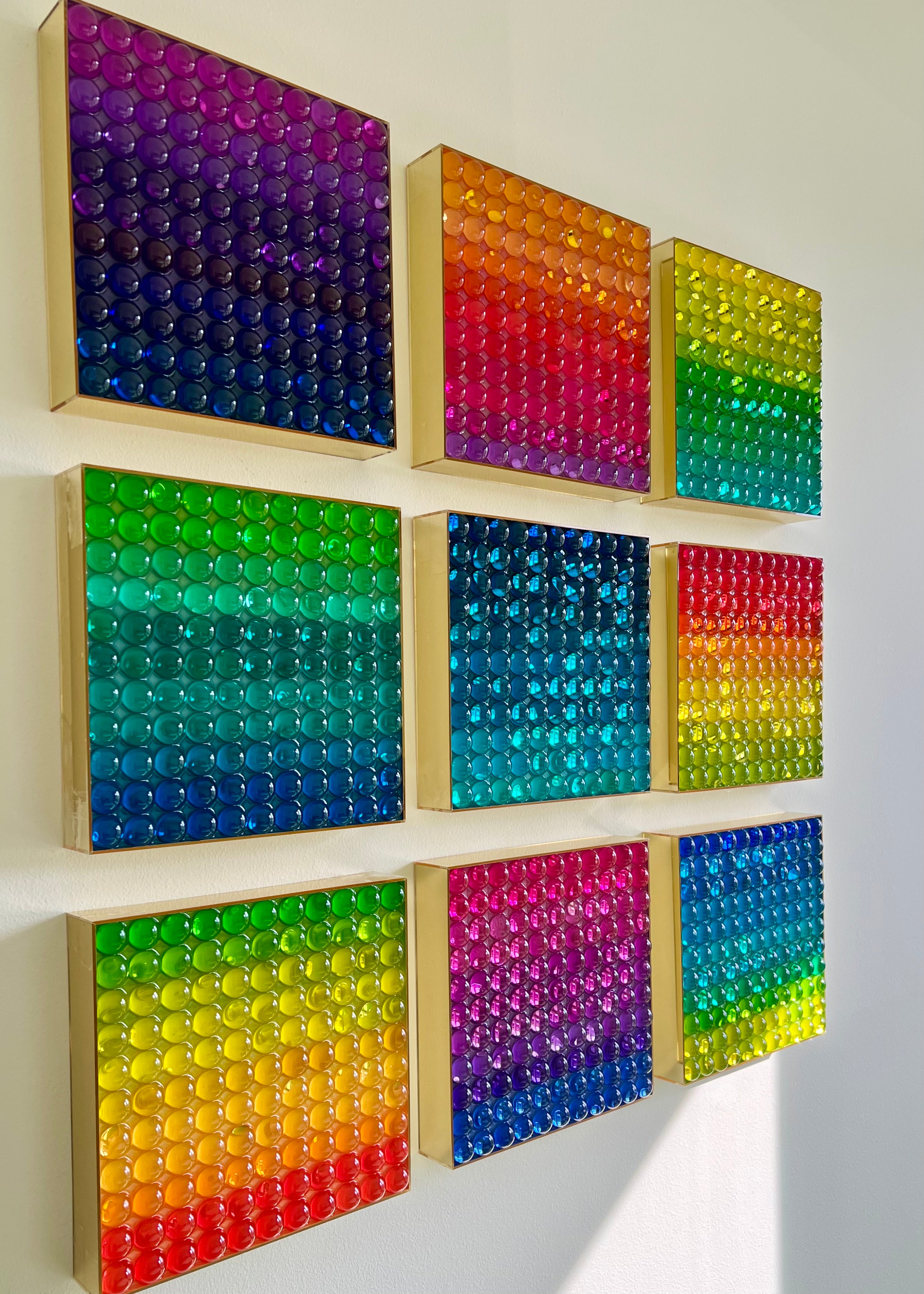 Spectrum in Gold: Color Study No. 9 (Cobalt-Chartreuse)