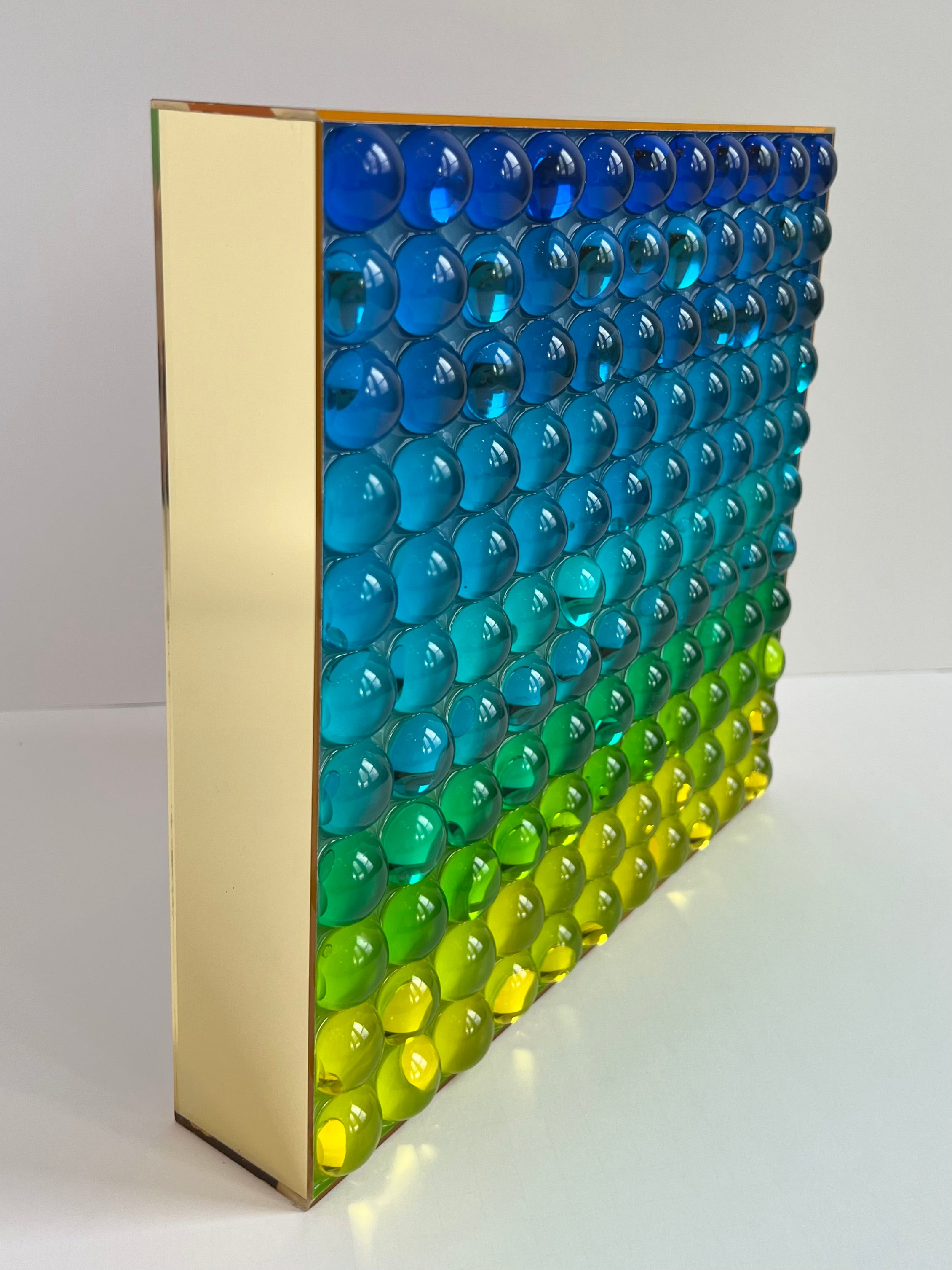 Spectrum in Gold: Color Study No. 9 (Cobalt-Chartreuse)